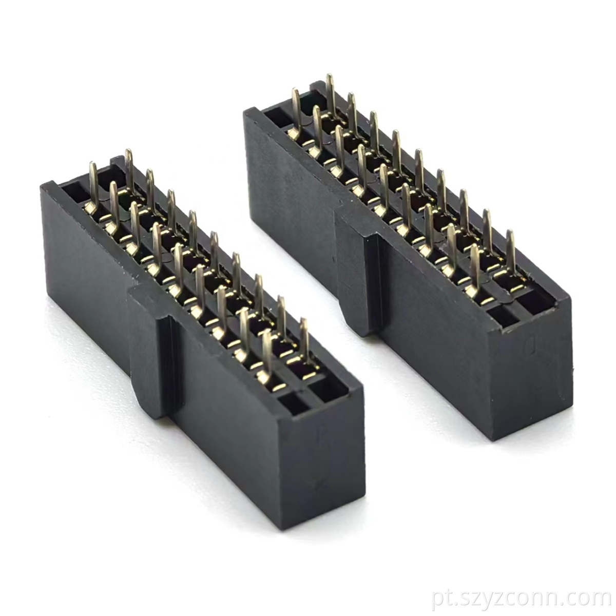 2.54mm Pitch Female Header Connector Dual Row Straight Pin numbers 1, 2, 21, and 22 are left open H:8.5mm U-TYPE 2*11P